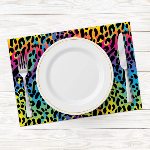 Tovaglietta Americana Colored Leopard Skin Pranzo