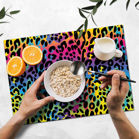 Tovaglietta Americana Colored Leopard Skin Colazione 2