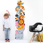 Adesivi Murali Misura-Altezza Per Bambini - Con Animali Colorati, Rimovibili E Divertenti - Foto 4