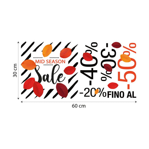 Red Mid Season sale | Vetrofania