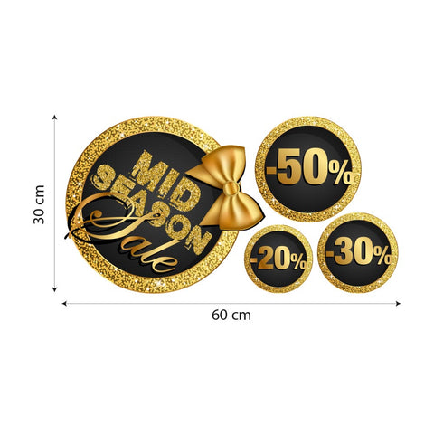Fiocco dorato Mid Season Sale | Vetrofania