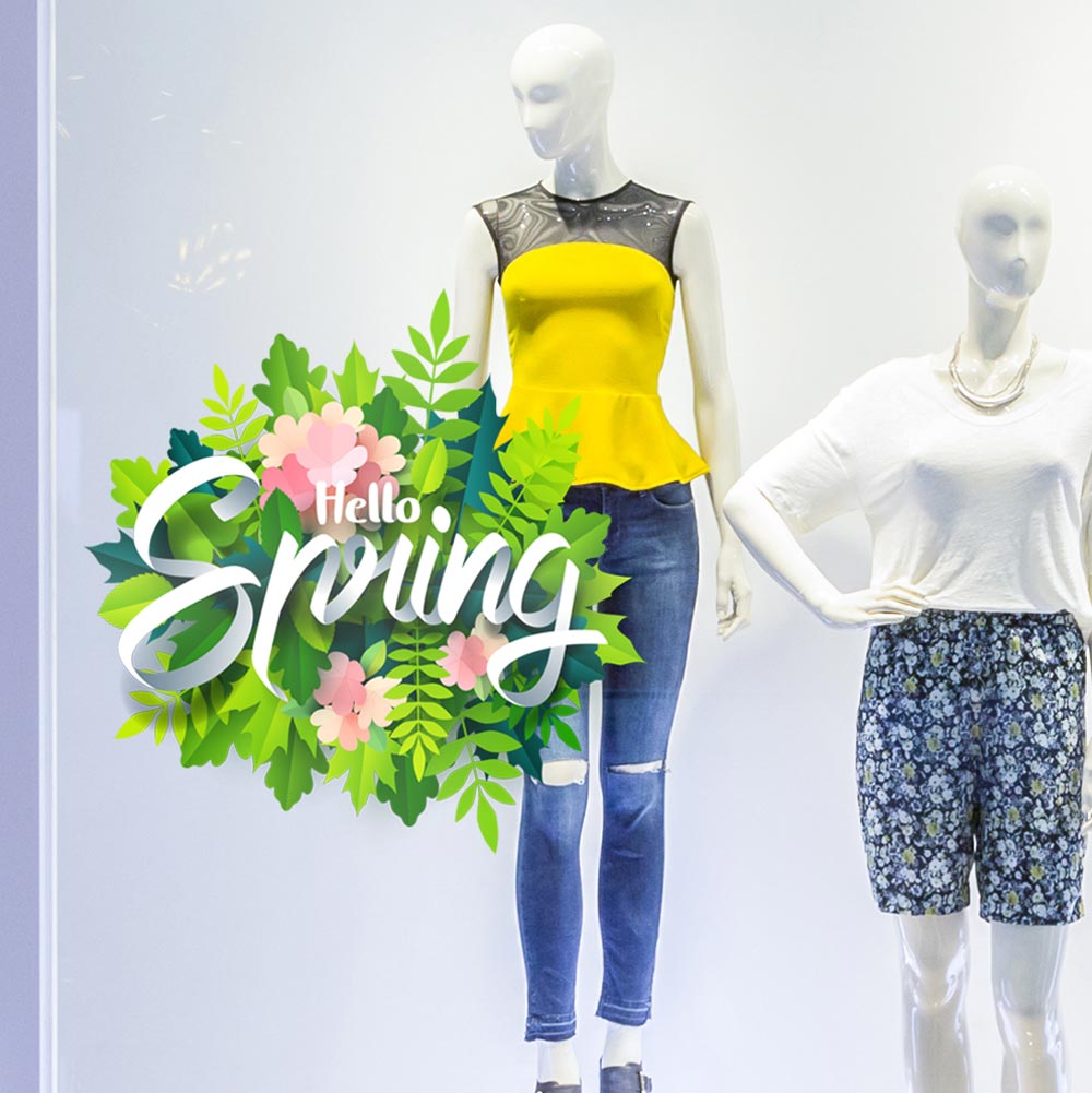 9 Fogli Adesivi Primavera Per Finestre - Vetrofanie Fiori E Farfalle Rimovibili - Decorazione Casa 20x30cm - Applicazione Con Acqua - Foto 3