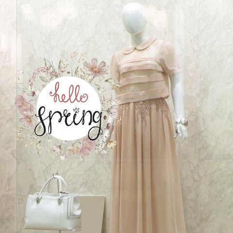 Ghirlanda hello spring | Vetrofania