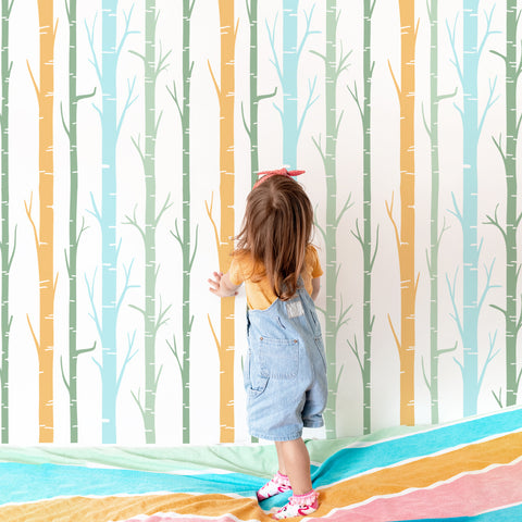 Foresta - Stencil per Pittura e Decorazione