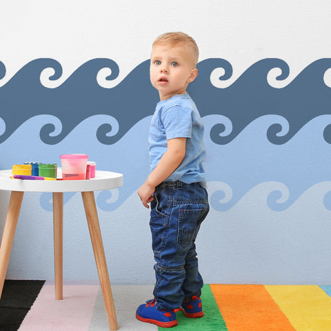 Boiserie Onde - Stencil per Pittura e Decorazione