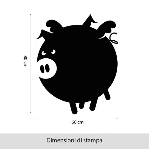 Maialino volante | Lavagna Adesiva