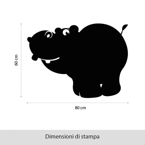 Ippopotamo | Lavagna Adesiva