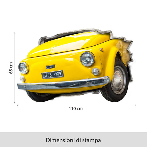 Adesivi murali 500 gialla 3D dimensioni