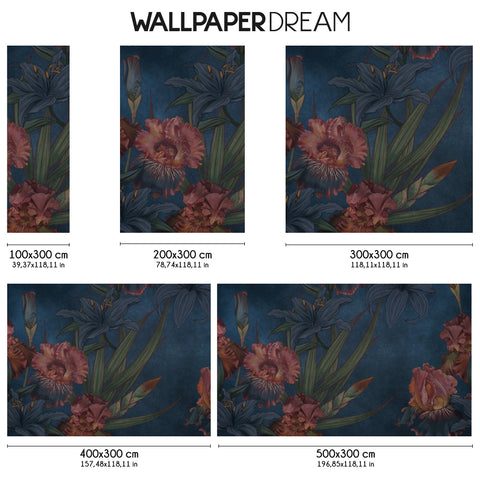 Carta da parati Iris and Lilies dimensioni