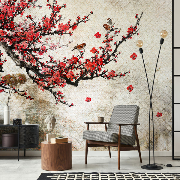 Adesivi Per Porte Interne 3D Fiori Rossi Tropicali 85 X 215 Cm Carta Da Parati Autoadesiva Poster Wall Art Stickers Murale Per Porta Per Camera Da Letto Casa Living Ufficio Bagno Home