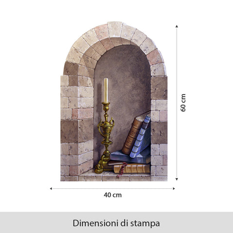 Carta da parati Arco con candelabro