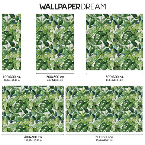 Carta da parati Jungle leaves - dimensioni