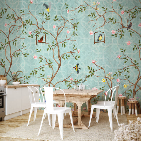 Carta da parati Shabby Spring - per Sala da pranzo
