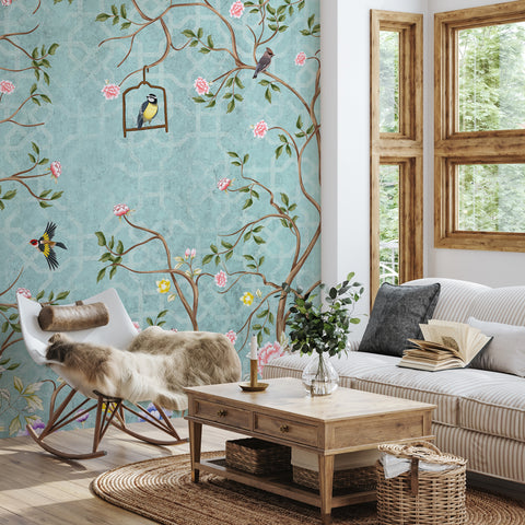 Carta da parati Shabby Spring - soggiorno