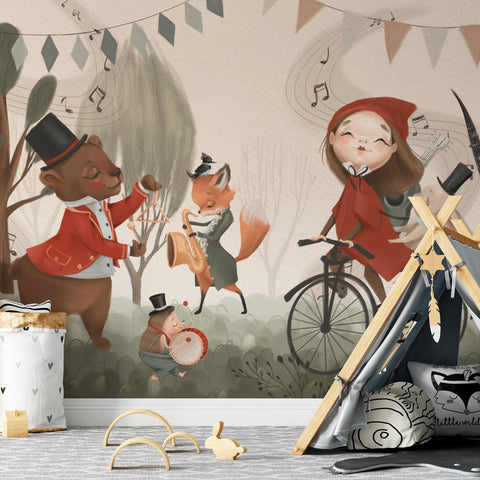 Carta da parati Cappuccetto Rosso - per bambini