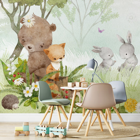 Carta da parati Vita nel bosco per bambini 2