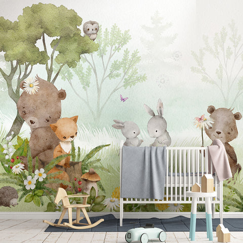 Carta da parati Vita nel bosco - per bambini