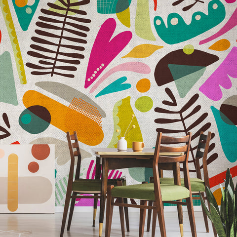 Carta da parati Colorful Nature per sala da pranzo 2