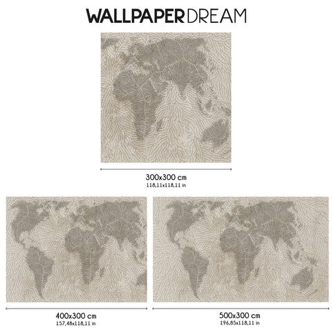 Carta da parati Cartografia dimensioni
