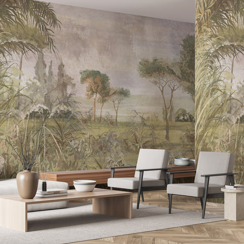 Carta da parati Toscana Garden - soggiorno, per sala da pranzo