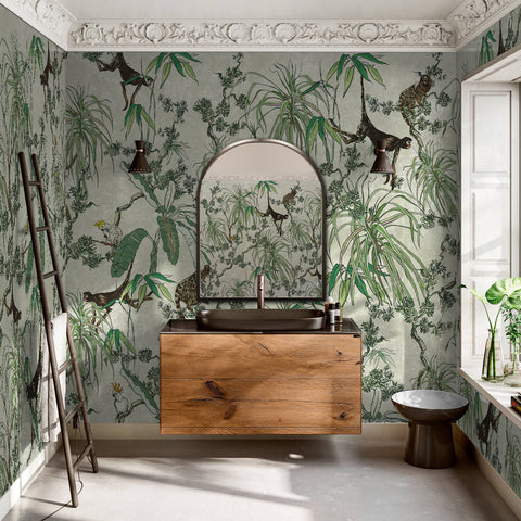 Carta da parati Jungle Plants - bagno