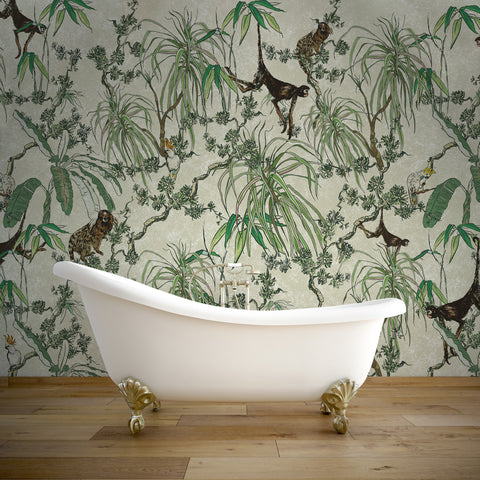 Carta da parati Jungle Plants - bagno