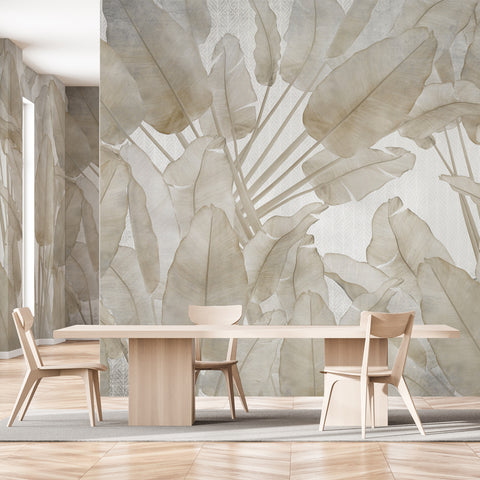 Carta da Parati Geometric Palm - per Sala da pranzo
