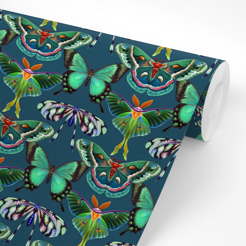 Mariposas en azul | Rotolo Carta da Parati