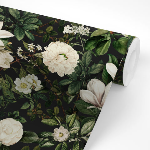 Fiori bianchi | Rotolo Carta da Parati
