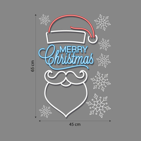 Babbo Natale neon | Vetrofania