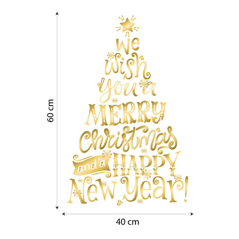 Albero scritte di natale | Vetrofania