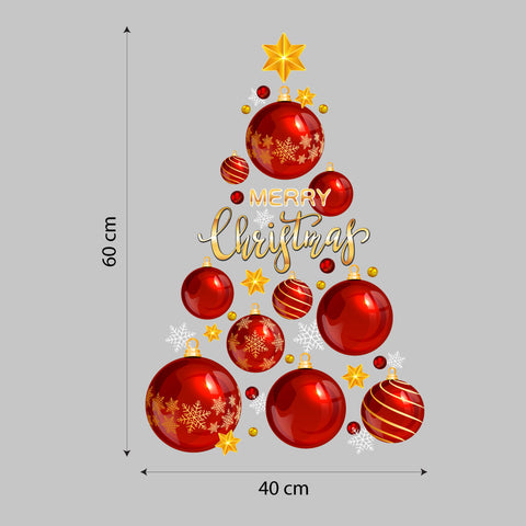 Albero rosso e oro | Vetrofania
