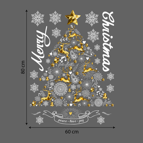 Albero natale neve | Vetrofania