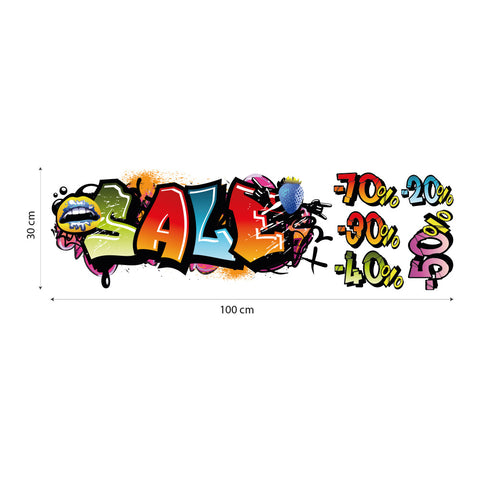 Saldi graffiti | Vetrofania