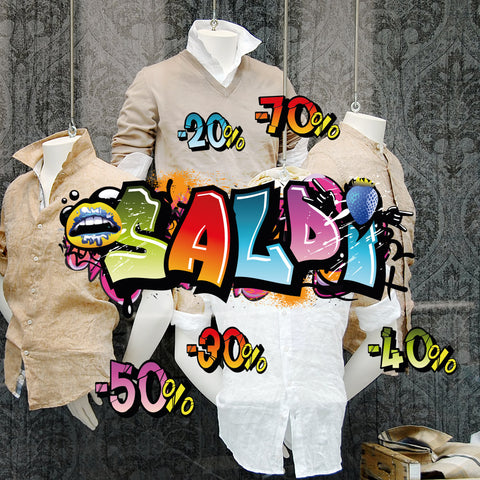 Saldi graffiti | Vetrofania