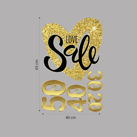 Love gold | Vetrofania