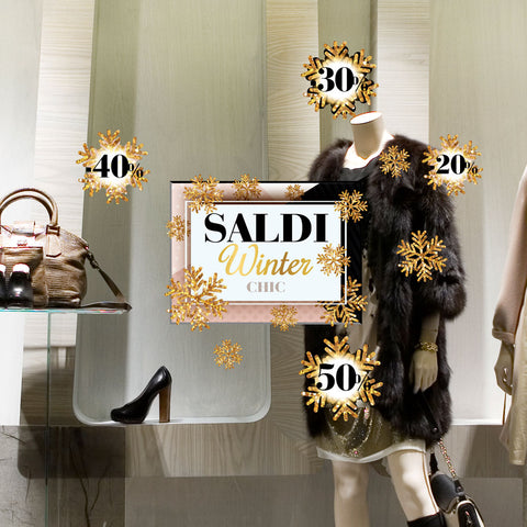 Saldi winter chic | Vetrofania
