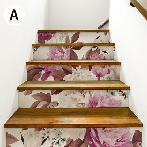 Adesivi per Scale Fiori delicati
