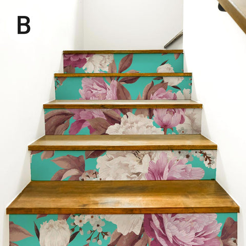 Adesivi per Scale Fiori delicati
