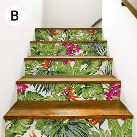 Adesivi per Scale Fiori tropicali