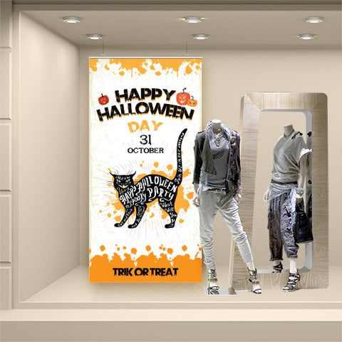 Fondale Happy Halloween cat