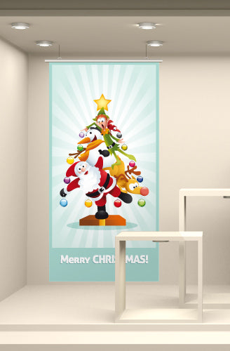 Fondale Albero Babbo Natale