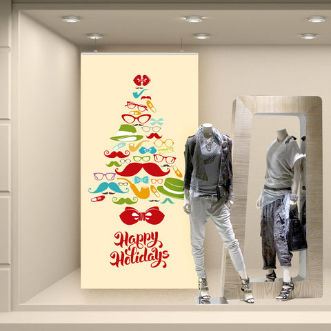 Fondale Happy holidays con i baffi