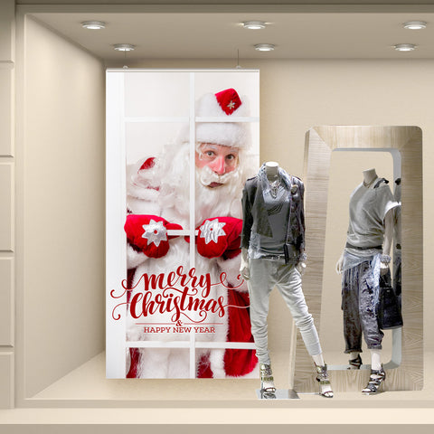 Fondale Babbo Natale alla finestra