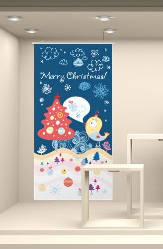 Fondale Uccellino sulla neve