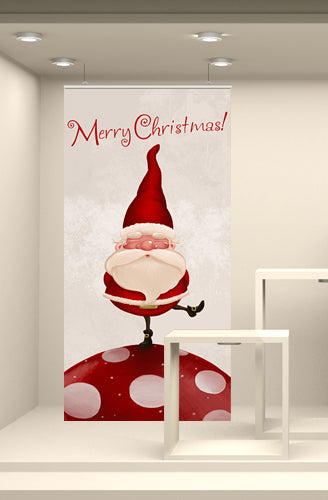 Fondale Babbo Natale sul fungo