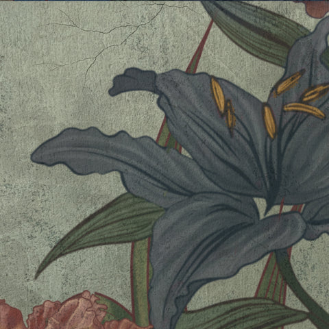 Carta da parati in Fibra di Vetro Iris and Lilies dettaglio
