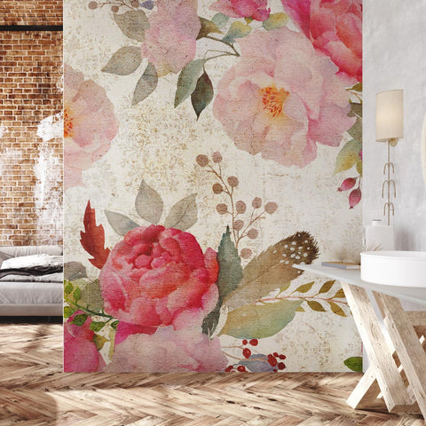 Carta da parati Roses bagno 2
