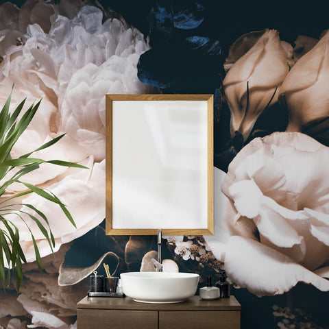 Carta da parati Bouquet di peonie bagno 2