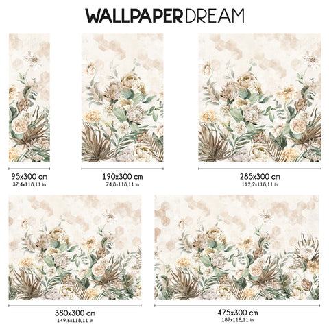 Carta da parati in Fibra di Vetro Giardino geometrico